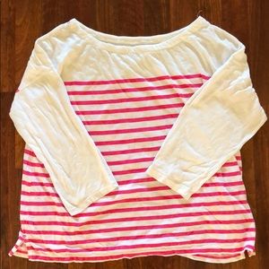 White and pink striped shirt